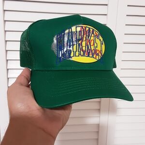 Green Mesh Cap with Colorful Logo